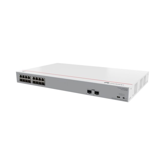 Коммутатор, Huawei, S110-16LP2SR, Неуправляемый, 16 портов 10/100/1000M RJ-45, 2 порта SFP, 124 W PoE+, стоечный