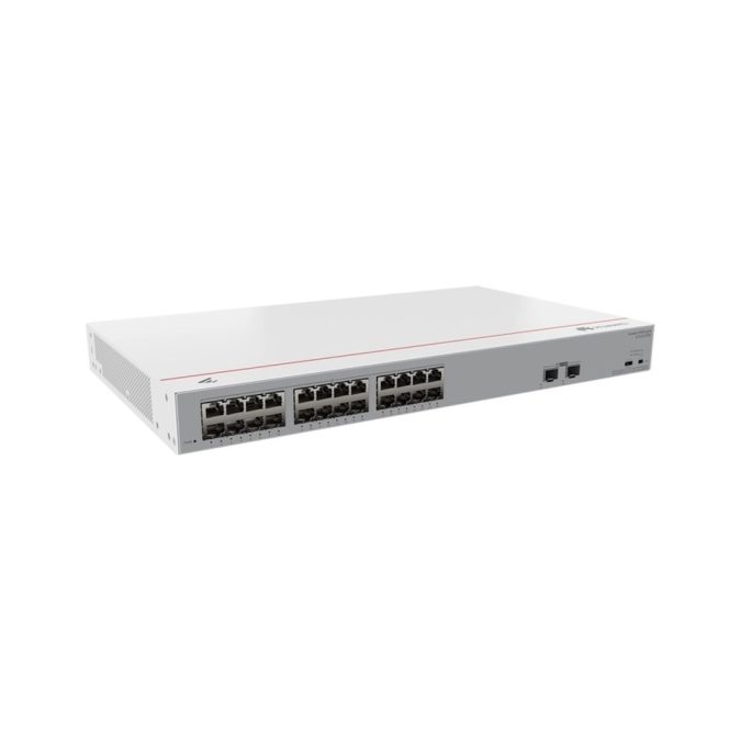 Коммутатор, Huawei, S110-24LP2SR, Неуправляемый, 24 порта 10/100/1000M RJ-45, 2 порта SFP, 124 W PoE+, стоечный