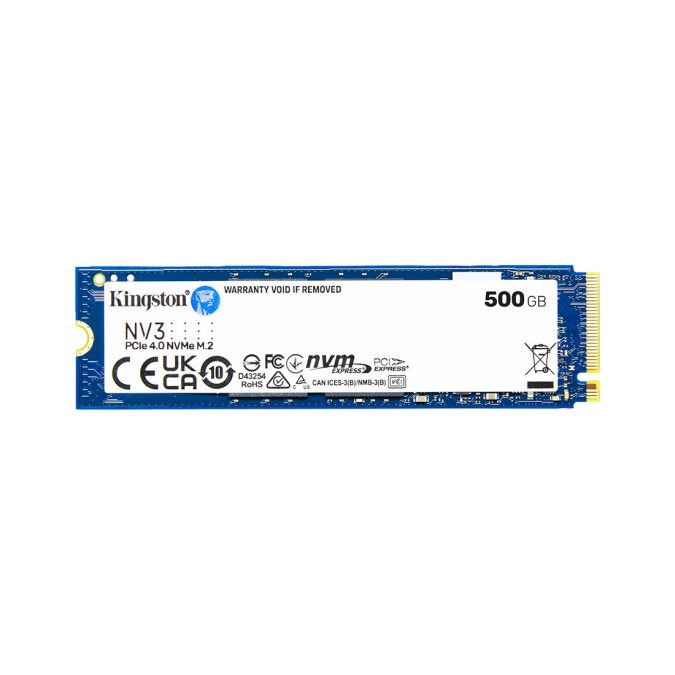 Твердотельный накопитель SSD, Kingston, NV3 SNV3S/500G, 500GB, M.2 NVMe PCIe 4.0x4, 5000/3000Мб/с