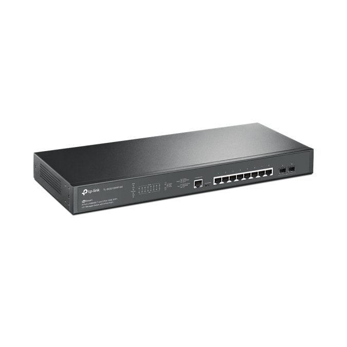 Коммутатор, TP-Link, SG3210XHP-M2, JetStream, уровня 2+, 8 PoE+ портов (240 Вт) 2.5GBASE-T, 2 SFP+ порта 10GE, стоечный 1U