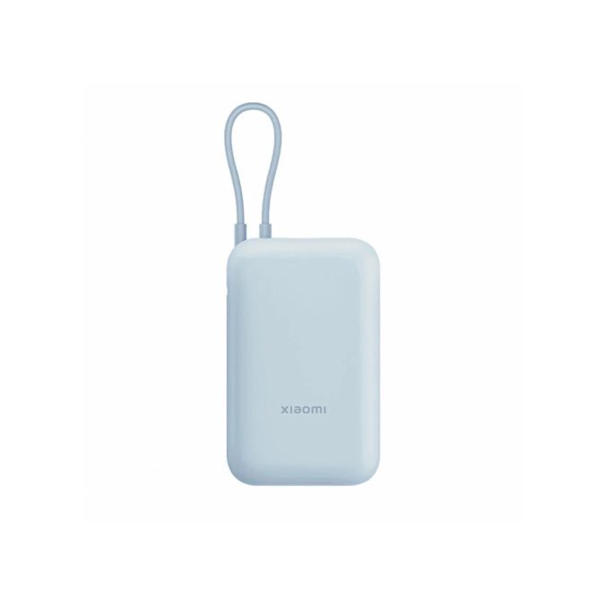 Портативный внешний аккумулятор, Xiaomi, Power Bank 10000mAh (Integrated Cable) Ice Blue GL, P15ZM/BHR9073GL, 105,2 x 26,9 x 65,2 мм, Мощность аккумулятора 37 Втч 3,7 В 10000 мАч, Вход USB-C /USB-C кабель, Выход USB-A / USB-C /USB-C кабель, Голубой