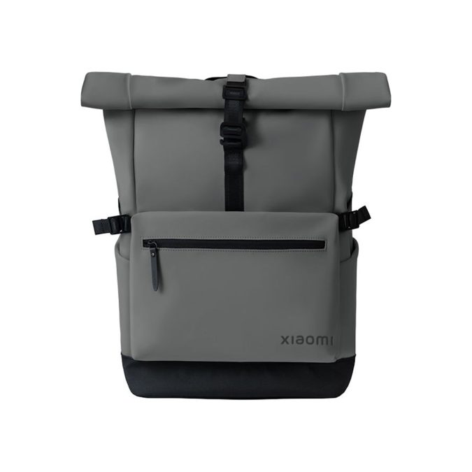 Рюкзак, Xiaomi, Roll Top Casual Backpack GL, Полиуретан + Полиэстер, 290  170  430 мм, Вес около 840г, Объем около 23л, Вмещает ноутбук 15,6 дюймов, Серый