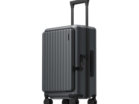 Чемодан, Xiaomi, Front Pocket Carry-on Luggage 20", BHR8767GL, Поликарбонат, 364*255*565мм, Вес 3,5кг, Объем 38 литров, Черный