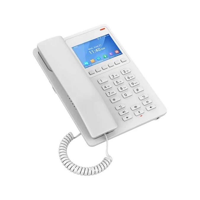 IP-телефон, Grandstream, GHP630, гостиничный/отельный, 2 SIP-линии, цветной LCD 3,5", 1xFE, PoE, HD-аудио, Opus, адаптер питания в комплекте