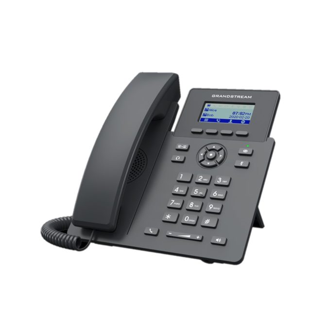 IP телефон, Grandstream, GRP2601W, 2 SIP-аккаунта, 2 линии, 2 порта Ethernet 10/100 без PoE, Wi-Fi, ЖК-дисплей 132x48 (2.41") , блок питания 5V/0.6A