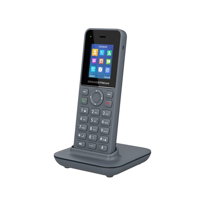 DECT IP телефон, Grandstream, DP725, 20 SIP-аккаунтов, 20 линий, ЖК-дисплей 128x160 (1,8"), литий-ионный аккумулятор 1500 мАч, блок питания USB-C 5V/1A