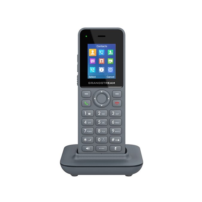 DECT IP телефон, Grandstream, DP725, 20 SIP-аккаунтов, 20 линий, ЖК-дисплей 128x160 (1,8"), литий-ионный аккумулятор 1500 мАч, блок питания USB-C 5V/1A