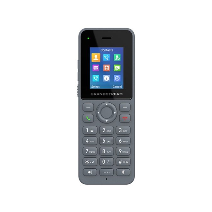 DECT IP телефон, Grandstream, DP725, 20 SIP-аккаунтов, 20 линий, ЖК-дисплей 128x160 (1,8"), литий-ионный аккумулятор 1500 мАч, блок питания USB-C 5V/1A