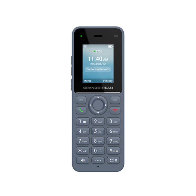 IP телефон, Grandstream, WP816, 2 SIP аккаунта, 2 линии, ЖК-дисплей 128x160 (1,77"), литий-ионный аккумулятор 1500 мАч, блок питания USB-C 5V/1A