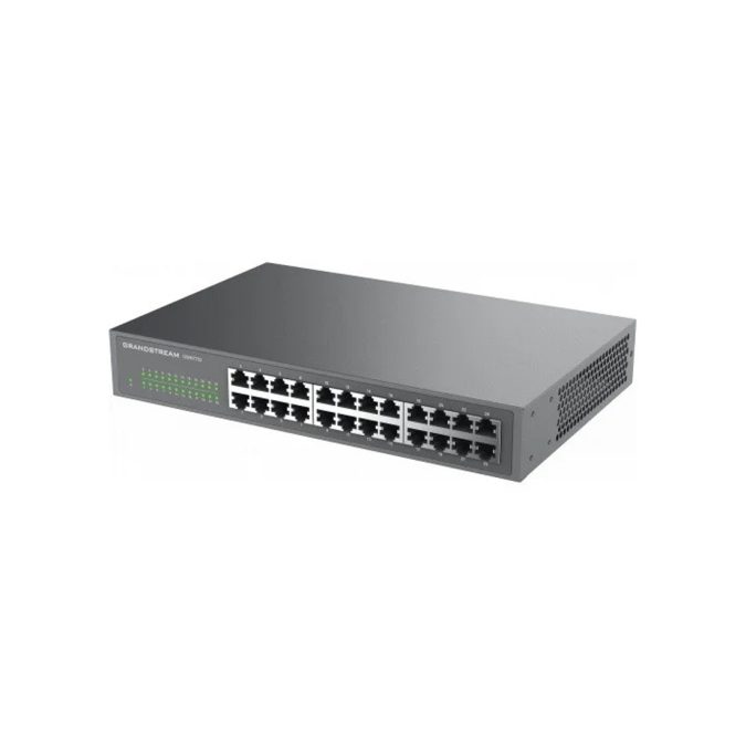 Коммутатор, Grandstream, GWN7703, Неуправляемый, 24 порта RJ-45 10/100/1000 Мбит/с, настольный/в стойку, корпус металлический