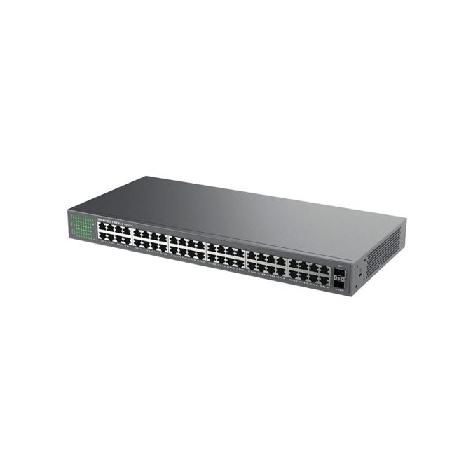 Коммутатор, Grandstream, GWN7706, неуправляемый, 48 порта RJ-45 10/100/1000 Мбит/с, 2 порта SFP, настольный/в стойку, корпус металлический
