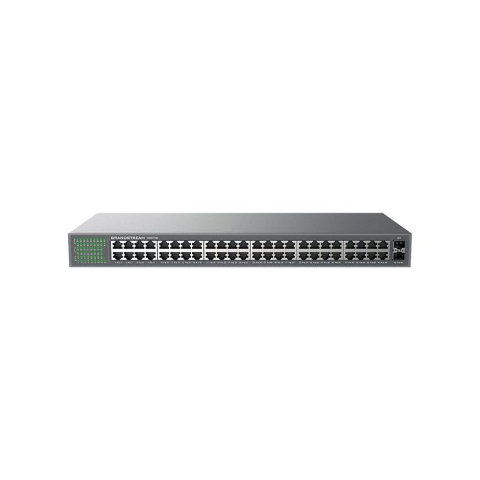 Коммутатор, Grandstream, GWN7706, неуправляемый, 48 порта RJ-45 10/100/1000 Мбит/с, 2 порта SFP, настольный/в стойку, корпус металлический