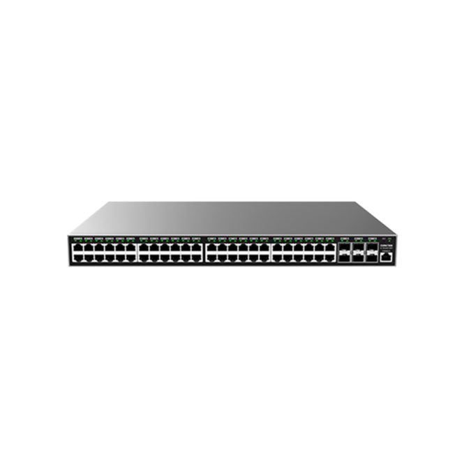 Коммутатор, Grandstream, GWN7806P, Управляемый L2+, 48 портов RJ-45 10/100/1000 Мбит/с, 6 портов SFP+, PoE 802.3 af/at, до 30 Вт на порт, бюджет 400 Вт, стекируемый, Настольный/в стойку