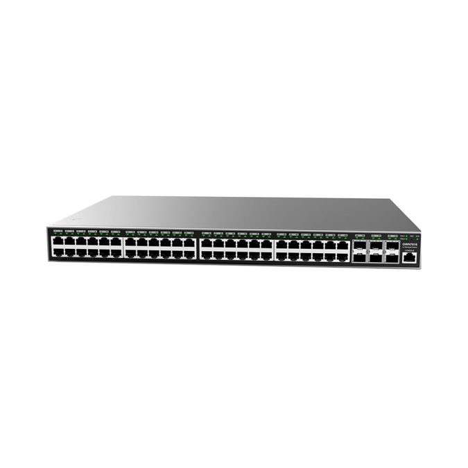 Коммутатор, Grandstream, GWN7816, Управляемый L3, 48 портов RJ-45 10/100/1000 Мбит/с, 6 портов SFP+, дополнительный резервный блок питания (опция), Настольный/в стойку