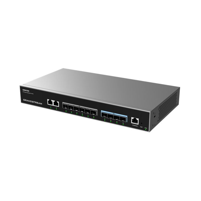 Коммутатор, Grandstream, GWN7830, Управляемый L3, 6 портов SFP, 4 порта SFP+, 2 порта RJ-45 10/100/1000 Мбит/с, Настольный/в стойку