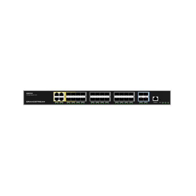 Коммутатор, Grandstream, GWN7831, Управляемый L3, 24 порта SFP, 4 порта SFP+, 4 комбо порта RJ-45/SFP, дополнительный резервный блок питания (опция), Настольный/в стойку