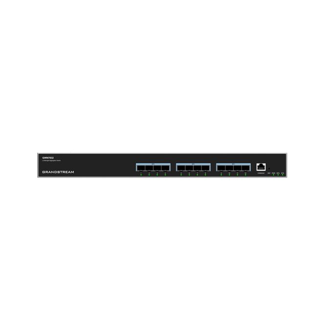 Коммутатор, Grandstream, GWN7832, управляемый L3, 12 портов SFP+, 240 Гбит/с, 178,56 Mpps, динамическая маршрутизация, IPv4/IPv6, стекирование, резервное питание, настольный/в стойку