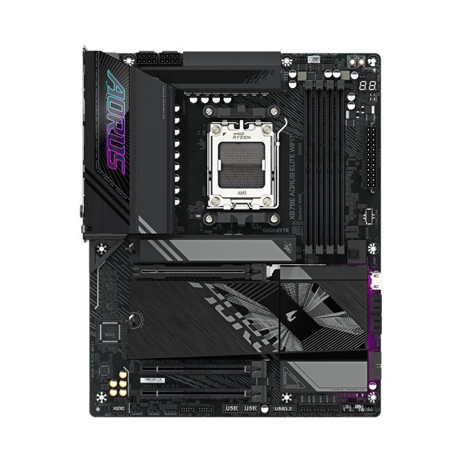 Материнская плата, Gigabyte, X870E AORUS ELITE WIFI7 (4719331864613), AM5, X870E, 4xDDR5 4400/4800/5200/8000(OC), 4xSATA3, 4xM.2 (PCIe 4.0 x4/x2), Raid, 1xHDMI, 2xUSB4 Type-C®, 3xPCI-Ex16, Wi-Fi, ATX