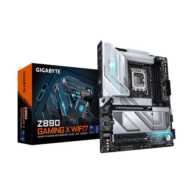 Материнская плата, Gigabyte, Z890 GAMING X WIFI7 (4719331864941), LGA1851, iZ890, 4xDDR5 9200(OC)/6400/6200/6000/5800/5600, 4xSATA3, 4xM.2 (2*PCI-E 4.0x4/x2, 1*PCI-E 5.0x4/x2, 1*PCI-E 4.0x4/x2 или SATA3), Raid, 1*DP, 1*HDMI, 1*USB4® USB Type-C®, 3xPCI-Ex16, WiFi, ATX