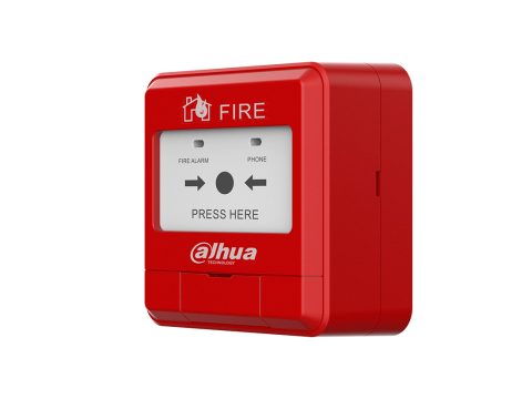 Извещатель пожарный ручной адресный, Dahua, DHI-HY-1200, Адресный ручной извещатель, Двухпроводная, Бесполярная схема