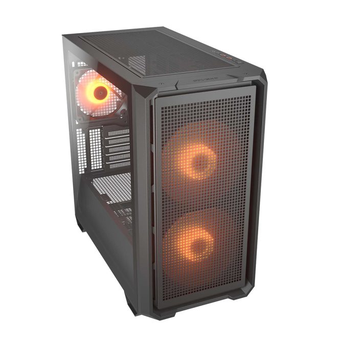 Компьютерный корпус, Cougar, MX600 Mini RGB, Micro ATX/Mini ITX, USB 1*Type C/2*3.0, 4 Pole Headset Audio Jack & RGB Button, Кулер 2*16см ARGB/1*12см ARGB, Высота процессорного кулера до 175 мм, Длина VGA до 380мм, 2*3.5"/2+1*2.5", Толщина 0,6мм, 445x232x456мм, Без Б/П, Чёрный