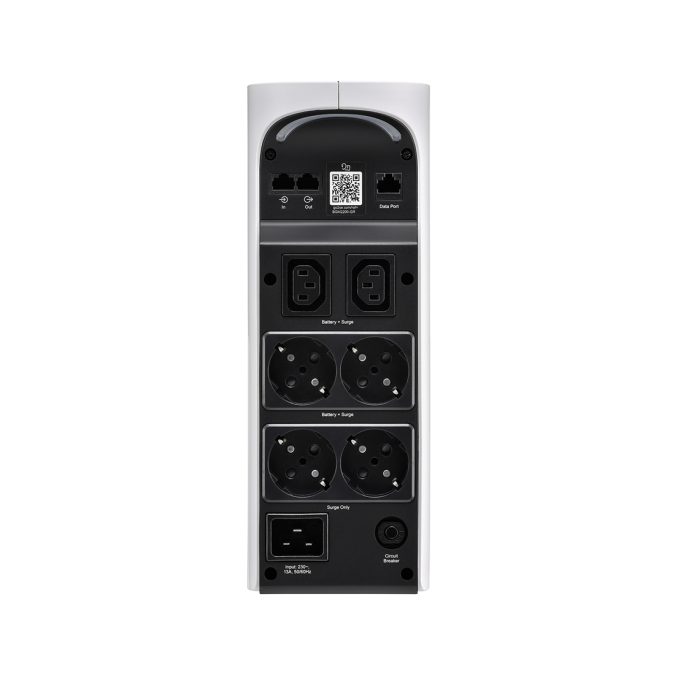 Источник бесперебойного питания, APC, Back-UPS BGM2200-GR, Линейно-интерактивный, Мощность 2200ВА/1320Вт, Напольный, 230В, Вых: 4x Schuko+2x IEC C13, APCRBC216, Белый
