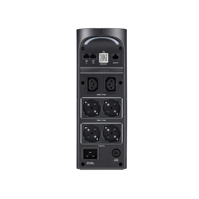 Источник бесперебойного питания, APC, Back-UPS BGM2200B-GR, Линейно-интерактивный, Мощность 2200ВА/1320Вт, Напольный, 230В, Вых: 4x Schuko+2x IEC C13, APCRBC216, Чёрный