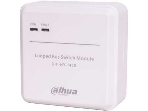 Модуль кольцевого шлейфа, Dahua, DHI-HY-1450 (24 В), Модуль кольцевого шлейфа, Для организации кольцевой топологии связи адресных устройств, Рабочее напряжение 24В, Двух проводное бесполярное подключение, Дальность подключения 1500м,