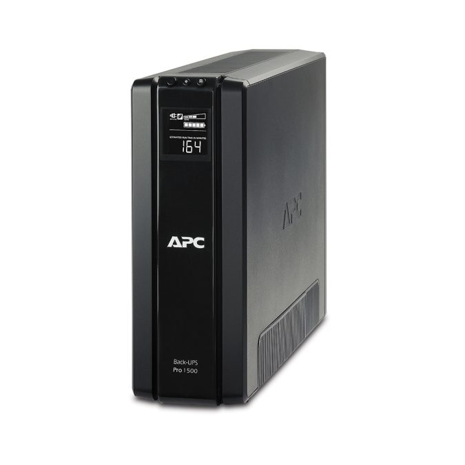 Источник бесперебойного питания, APC, Back-UPS Pro BR1500G-GR, Линейно-интерактивный, Мощность 1500ВА/865Вт, Напольный, 230В, Вых: 6x Schuko, AVR, LCD, User Replaceable Battery, APCRBC124, Чёрный