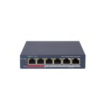 Коммутатор, Hikvision, DS-3E1106P-EI/M, Управляемый L2, 4 x 10/100 Mbps, РоЕ 802.3af/at 45W, 2 x 10/100 Mbps RJ45, Настольный, Long Range Ports 1 to 4: up to 300 m.