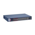 Коммутатор, Hikvision, DS-3E1326P-EI/M, Управляемый L2, 24 x 10/100 Mbps , РоЕ 802.3af/at 230W, 1 x Gigabit RJ45, 1 x SFP, Стоечный, Long Range Ports 1 to 24: up to 300 m.