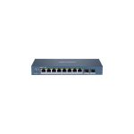 Коммутатор, Hikvision, DS-3E1510P-SI, Управляемый L2, 8 x Gigabit RJ45, РоЕ 802.3af/at 110W, 2 x SFP, Настольный, Long Range Ports 1 to 8: up to 300 m.