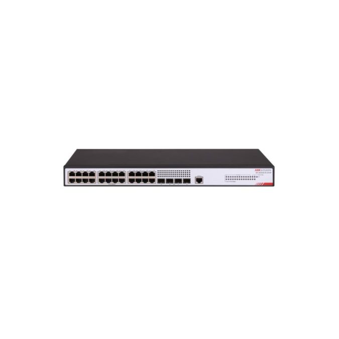 Коммутатор, Hikvision, DS-3E2528-HI-24T4F, Управляемый L2+, 24 x Gigabit RJ45, 4 x SFP, Стоечный, Switching Capacity 56 Gbps