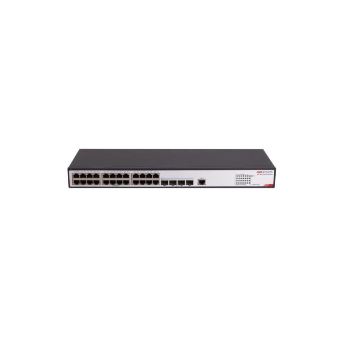 Коммутатор, Hikvision, DS-3E2728-HI-24T4X, Управляемый L2+, 24 x Gigabit RJ45, 4 x SFP+, Стоечный, Switching Capacity 216 Gbps