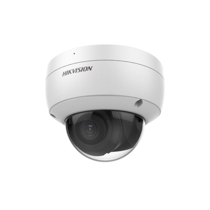 IP видеокамера, Hikvision, DS-2CD2123G2-IU(D), Купольная, CMOS- матрица 1/2.8" progressive, ИК до 30м, AcuSense 2 mp, 0.005 Lux F1.6, Фиксированный f2.8мм, Аудио 1Микрофон, 1MicroSD до 512Gb, WDR, IP67, PoE, 12VDC