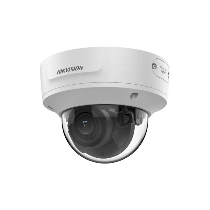 IP видеокамера, Hikvision, DS-2CD2723G2-IZS(D), Купольная, CMOS- матрица 1/2.8" progressive, ИК до 40м, AcuSense 2 mp, 0.005 Lux F1.6, Варифокальный моторизованный объектив f28–12 мм, 1MicroSD до 256Gb, Audio: 1 input/1 output Alarm, WDR, PoE, 12VDC