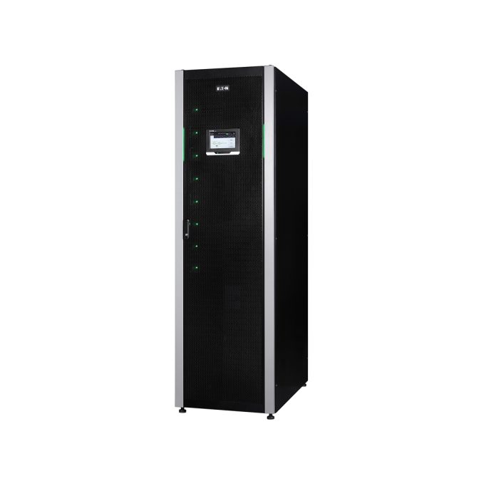 Источник бесперебойного питания, Eaton, 93PR-200kW-EN, Мощность 200кВА/200кВт, Трёхфазный (3 фазы на вход, 3 на выход), On-Line, Модульный по 25кВт (до 8 модулей), LCDRS-232USB SMART, Диапазон работы AVR: 138-480В, КПД 96%, ABM, HotSync, Батарея: 40 шт. (не поставляется в комплекте), Чёрный
