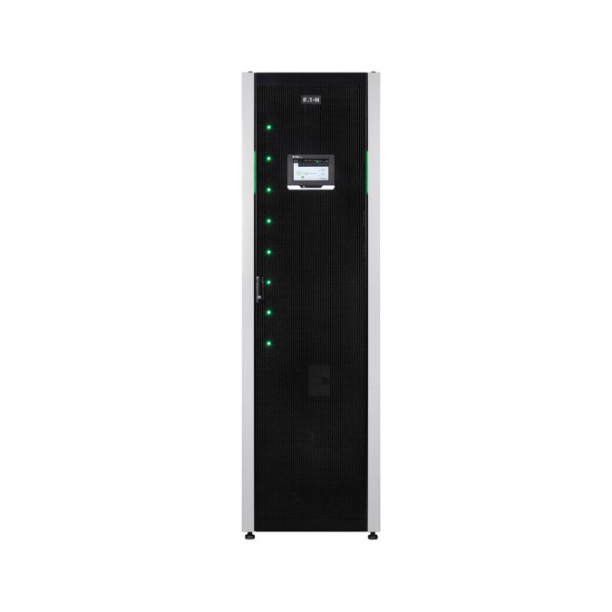 Источник бесперебойного питания, Eaton, 93PR-200kW-EN, Мощность 200кВА/200кВт, Трёхфазный (3 фазы на вход, 3 на выход), On-Line, Модульный по 25кВт (до 8 модулей), LCDRS-232USB SMART, Диапазон работы AVR: 138-480В, КПД 96%, ABM, HotSync, Батарея: 40 шт. (не поставляется в комплекте), Чёрный