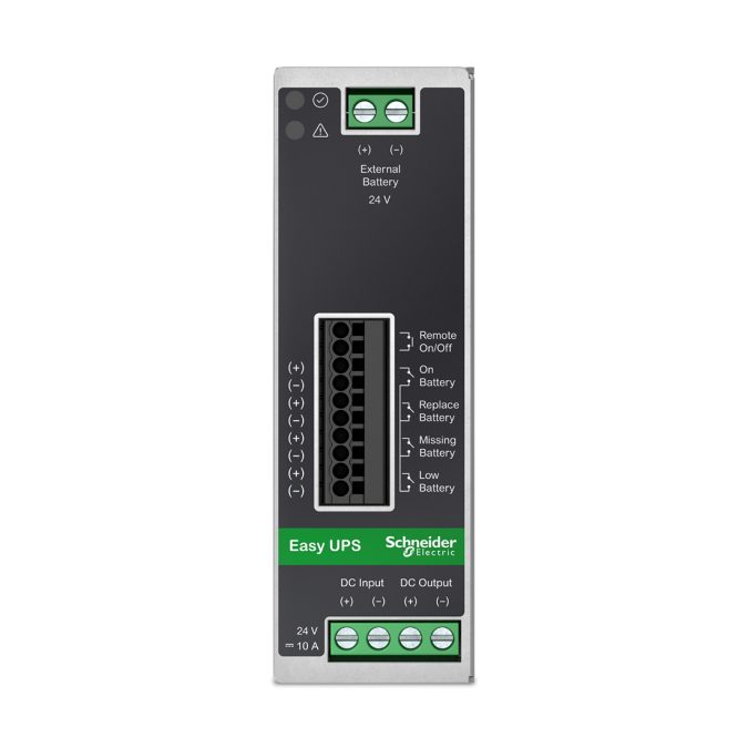 Источник бесперебойного питания на DIN-рейку, Schneider Electric, BVS240XDPDR, Мощность 240Вт, 24В постоянный ток, Максимальный входной ток: 10А, Серый металлический