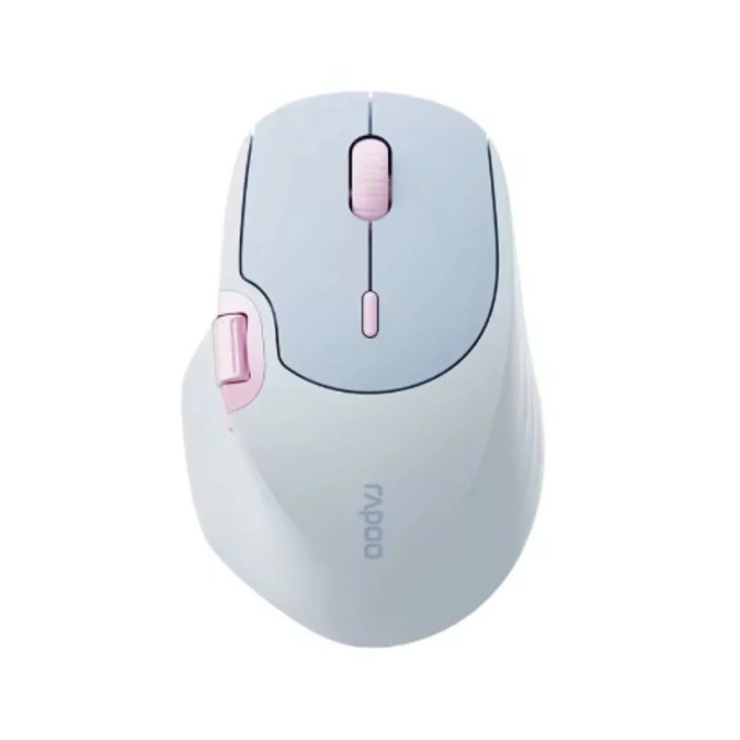 Компьютерная мышь, Rapoo, MT560, 4000dpi, Bluetooth 5.0, Беспроводной 2.4 ГГц, Эффективная дистанция 10 м., Литиевая батарея, Лазурный