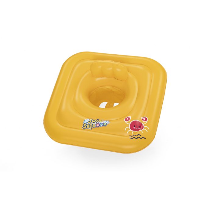 Круг для плавания Wondersplash Square 76 х 76см, BESTWAY, 32050, Винил, 0-1, С сиденьем и спинкой, Четырёхкамерный, Желтый, Цветная коробка