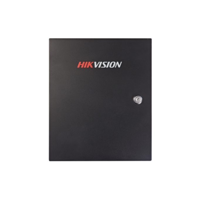 Контроллер доступа, Hikvision, DS-K2801, контроль доступа к одной двери, Хранилище 10 000 карт и 50 000 событий, Связь через TCP/TP Вход/выход тревоги и загрузка тревожных событий интерфейс Wiegand, от -20 °C до 65 °C, 12 VDC