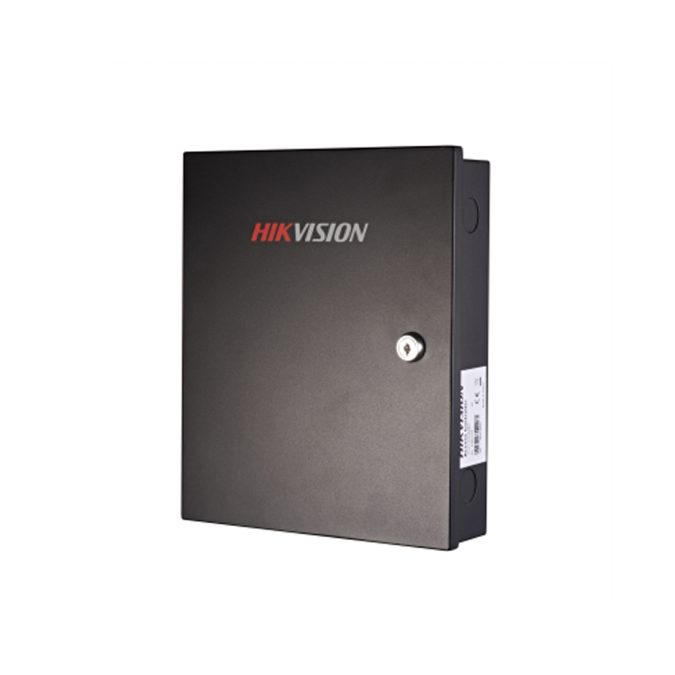 Контроллер доступа, Hikvision, DS-K2804, контроль доступа к четырем дверям, Хранилище 10 000 карт и 50 000 событий Связь через TCP/TP Вход/выход тревоги и загрузка тревожных событий интерфейс Wiegand, от -20 °C до 65 °C, 12 VDC