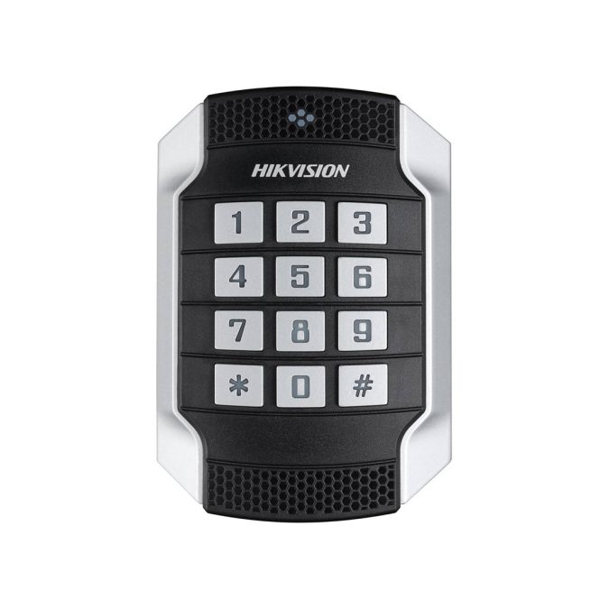 Считыватель, Hikvision, DS-K1104MK, Металлический антивандальный считыватель, чтение карт M1 (1356 МГц) RS485/ Wiegand(W26/W34), от -20 °C до 65 °C, IP65 IK10 12 VDC