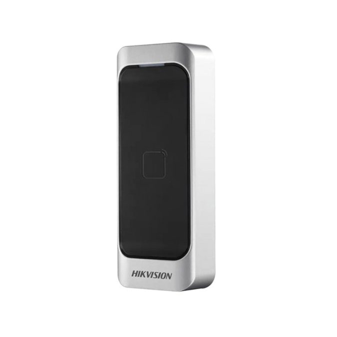 Считыватель, Hikvision, DS-K1107AE, Считыватель карт, чтение карт EM (125 кГц), сигнализация о несанкционированном доступе, RS485/ Wiegand(W26/W34), от -20 °C до 65 °C, IP65 12 VDC