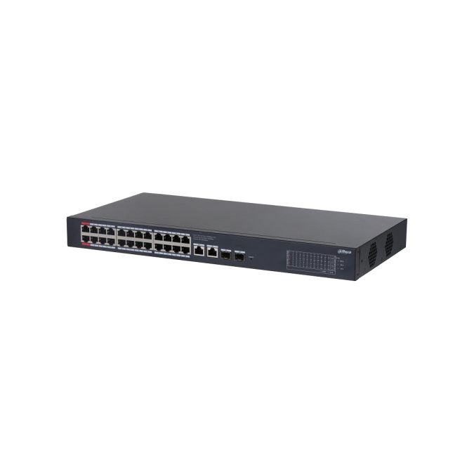 Коммутатор, Dahua, DH-CS4228-24GT, Управляемый L2, 24 порта 10/100/1000M , 2 порта 10/100/1000M (Uplink), 2 порта 10/100/1000M SFP (Uplink), –10 °C to +55 °C, Стоечный