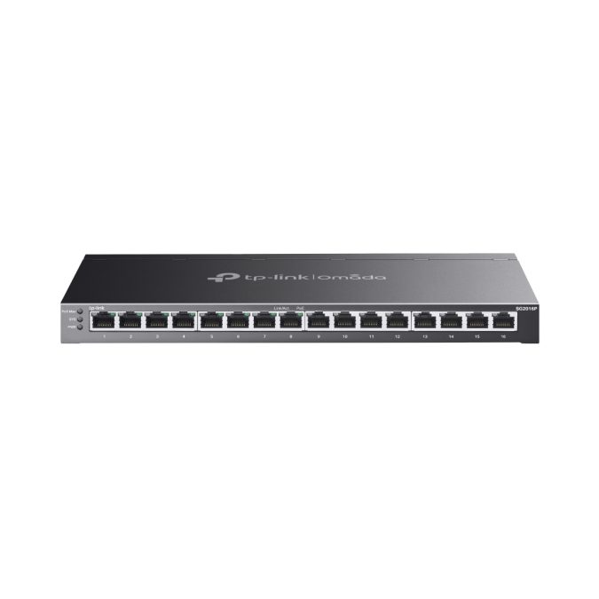 Коммутатор, TP-Link, SG2016P, Управляемый L2, JetStream, 16 портов RJ45 10/100/1000 Мбит/с, порты 1-8 802.3af/at 120W