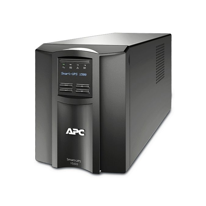 Источник бесперебойного питания, APC, Smart-UPS SMT1500IC, Линейно-интерактивный, Мощность 1500ВА/1000Вт, Напольный, 230В, Вых: 8 x IEC C13, RBC7, SmartConnect Port+SmartSlot, AVR, LCD, Чёрный
