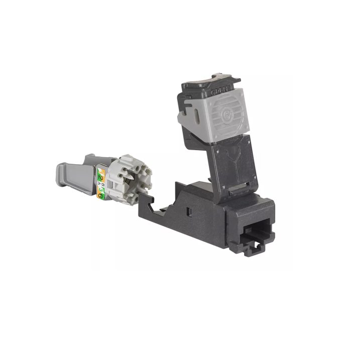 Коннектор телекоммуникационный высокой плотности RJ 45, Legrand, 033753, cat 5e.(6 шт в уп.).