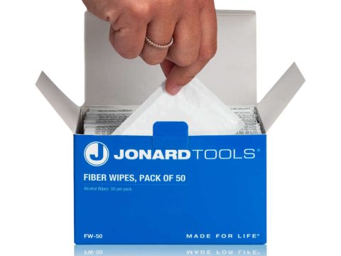 Влажные салфетки для очистки оптических поверхностей Fiber Wipes , Jonard Tools, FW-50 , в упаковке 50 шт.
